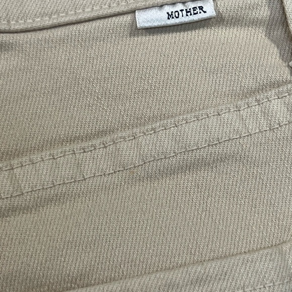 NWT Mother Weekender Flare Jeans Fog Beige Size 28 Frayed Hem Premium Denim - Picture 10 of 15